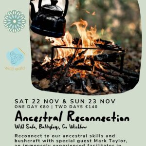 Sat & Sun 22/23rd Nov - 10am-4pm - Ancestral Reconnection with Bushcraft Expert Mark Taylor, Wild Eala, Baltyboys, Co Wicklow (deposit only)
