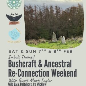 Sat 7 Feb - Sun 8 Feb - Bushcraft & Ancestral ReConnection Weekend with Guest Mark Taylor, Wild Eala, Baltyboys, Co Wicklow (deposit only)